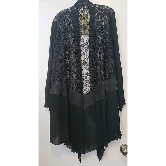 Globetrotter Kimono Type Jacket Lace Detail Vamp Whimsy Goth Black 0X NWT - Picture 7 of 12